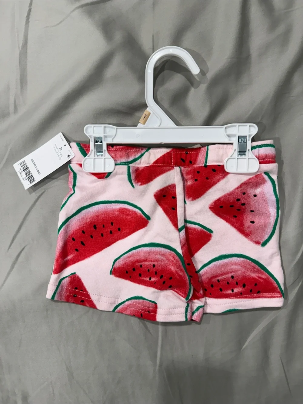 NWT - Carter's Pink Shorts with Red Watermelon Print